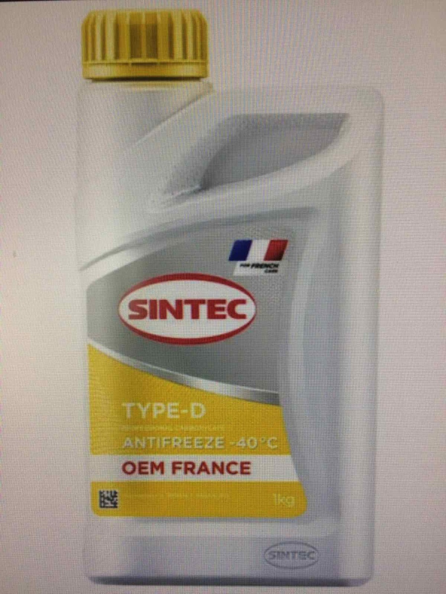 Антифриз SINTEC OEM France Type-D G-12 желтый 1кг М+