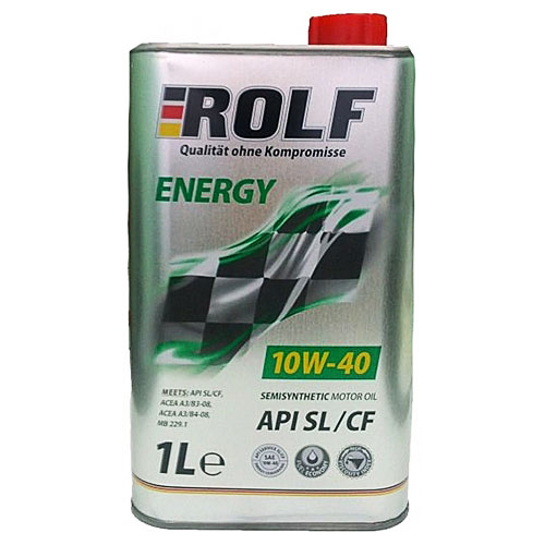 Масло ROLF Energy 10W40 Api SL/СF Acea A3/B4 п/с.1л.металл