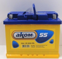 АКБ АКОМ 55 А/ч  прямая полярность