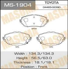 Колодки передние для Toyota Corolla 13-/MS1904/MASUMA