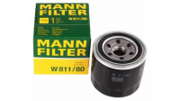 Фильтр масляный для Hyundai/Kia/Mitsubishi/W811/80/MANN-FILTER
