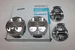 Поршни 11194 76,5 D АЗ (с выемками, покрытие Маликот) + пальцы