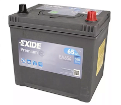 АКБ EXIDE 65 А/ч 590A/ обратная полярность/ASIA/EA654/EXIDE