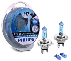 Лампы H7 12V55W+W5W PHILIPS Blue Vision (4шт)