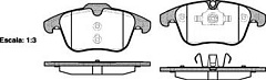 Колодки передние для Ford Mondeo/S-Max/Volvo S80/FD003/121900/REMSA