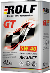 Масло ROLF GT 5W40 синт.АКЦИЯ 4+1л.