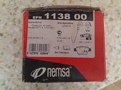 Колодки задние для Geely Emgrand EC7/Citroen C4/Peugeot 307/диск/1138.00/REMSA