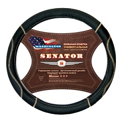 Оплетка на руль SENATOR Washington 37-39см черный