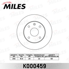 Диск тормозной для Suzuki SX4/передний/K000628/MILES