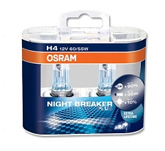 Лампы H4 12V60/55W+90%/+110% OSRAM Night Breaker Unlimited (64193NBU)
